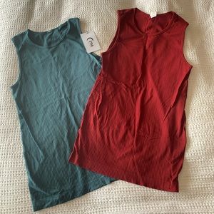Zyia Tanks - Turquoise and Red